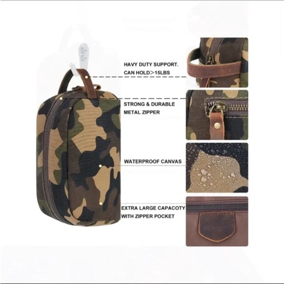 Oversized Duffel Bag Waterproof Canvas Leather Hand Bag with